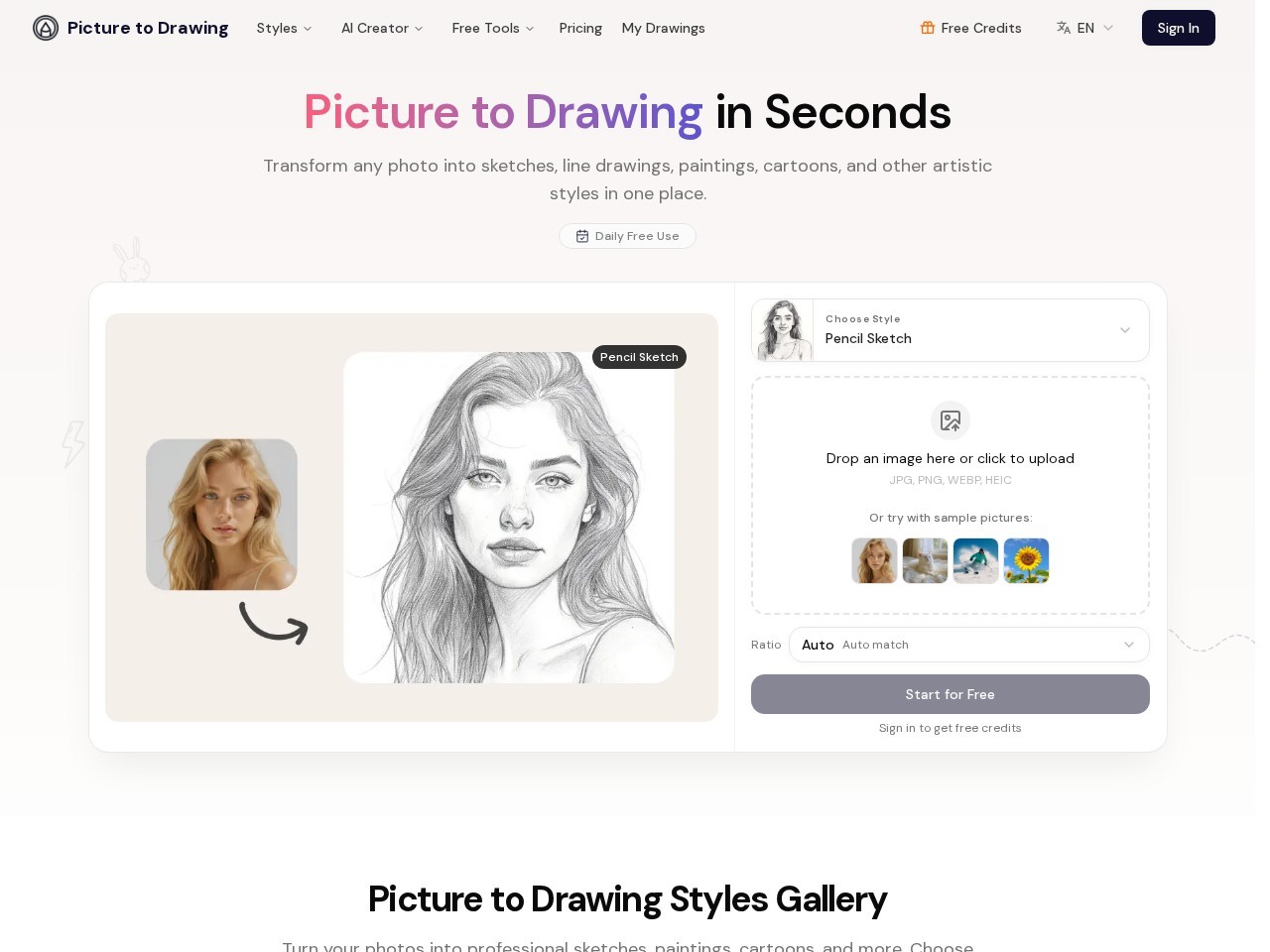 Picture to Drawing AI