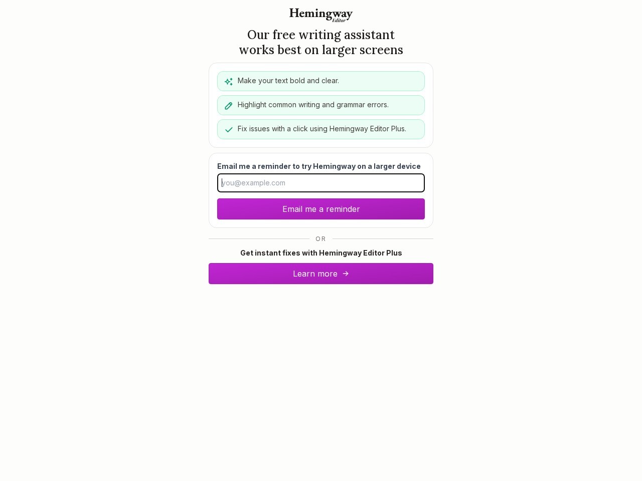 Hemingway Editor