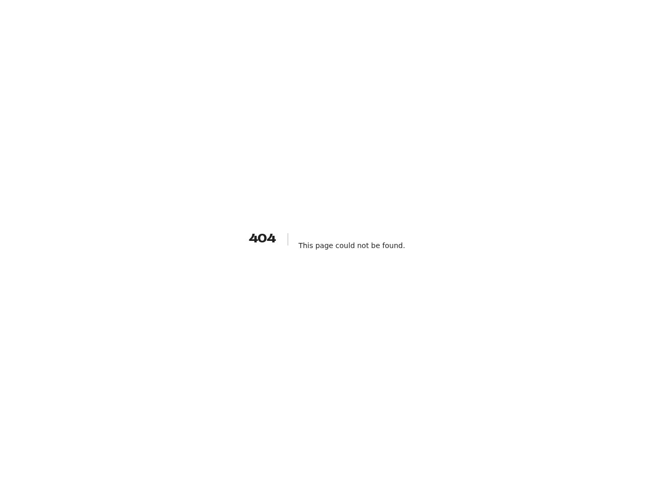 404: This page could not be found