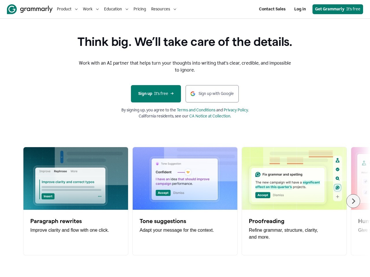 Grammarly Home