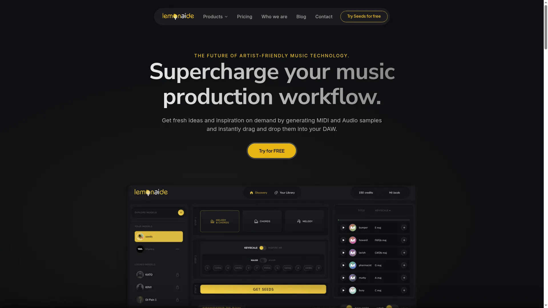 Lemonaide AI — The #1 AI Melody Generator Powered By Industry Producers