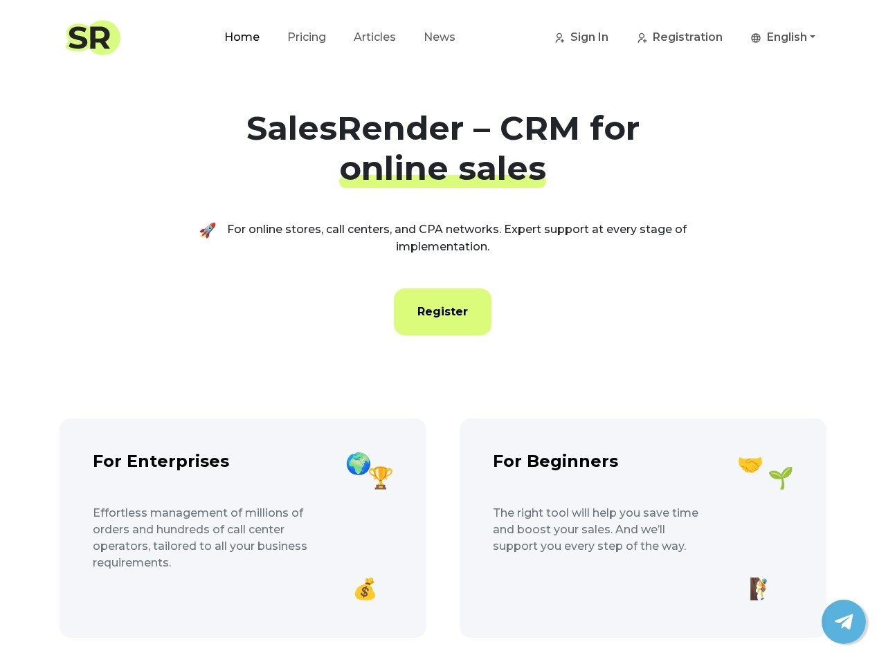 SalesRender CRM